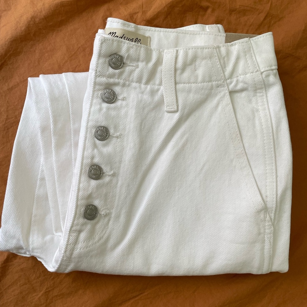 Madewell jeans white ballon style NWT